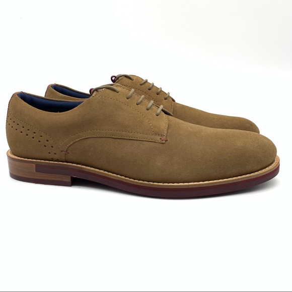 Ted Baker Douglass Suede Derby Oxford Lace Up Shoes US10 EU 43 Taupe Brown main image 4